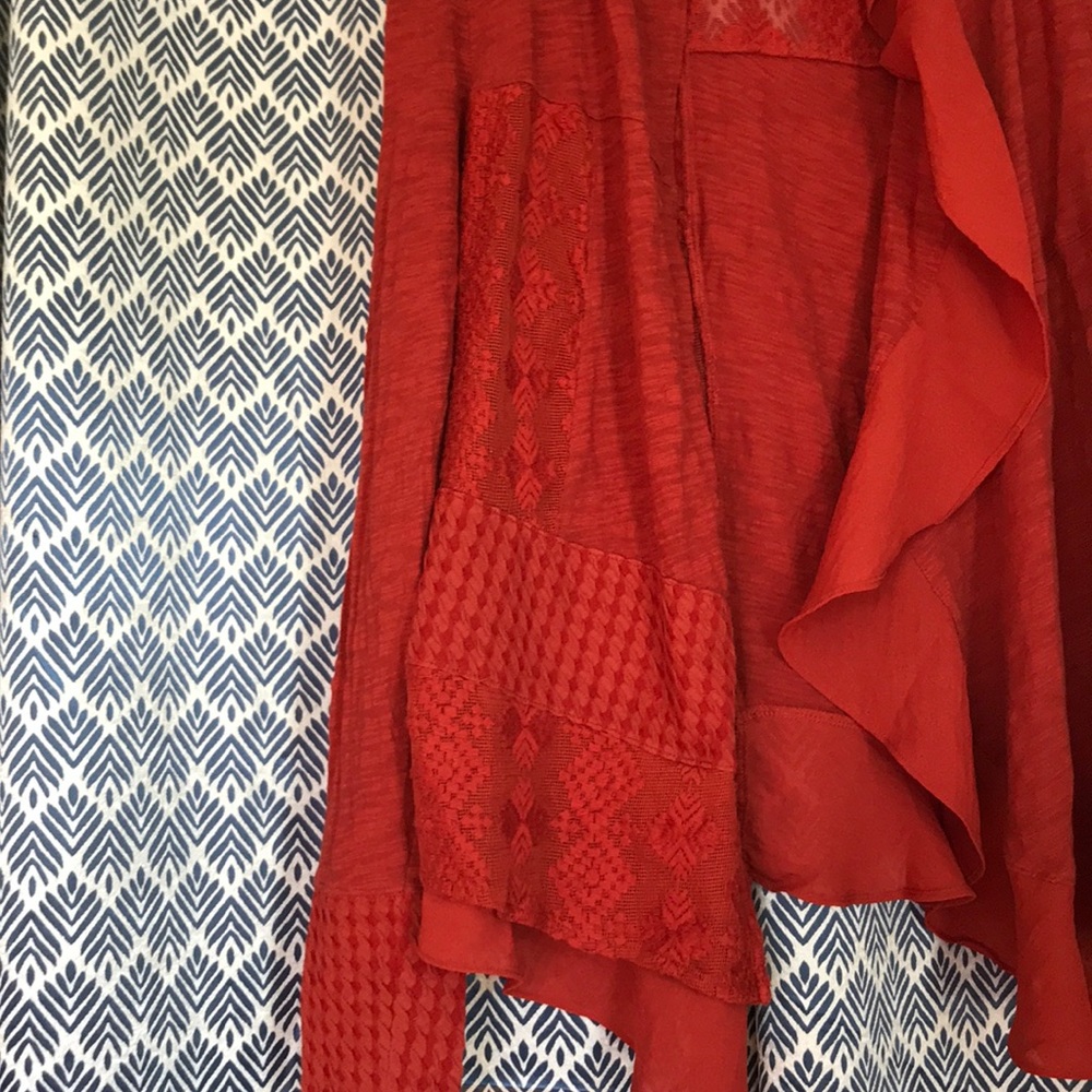 🎉HP🎉Anthropologie Orange Cardigan - Picture 4 of 8